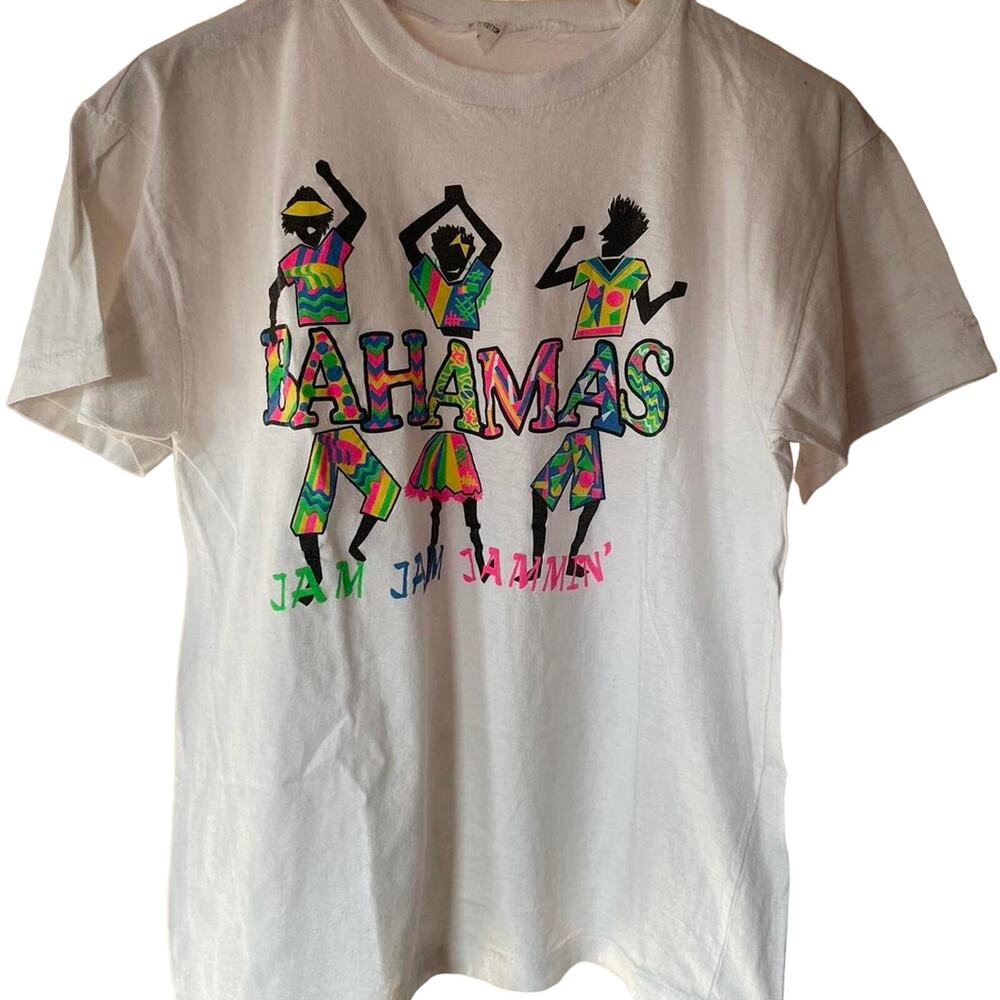 Vintage 90s Bahamas Jam Jam Jammin Single Stitch Shirt Adult Medium
